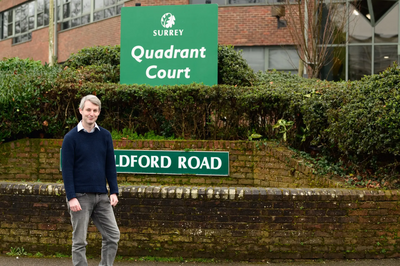 Will Forster outside SCC Quadrant Ct