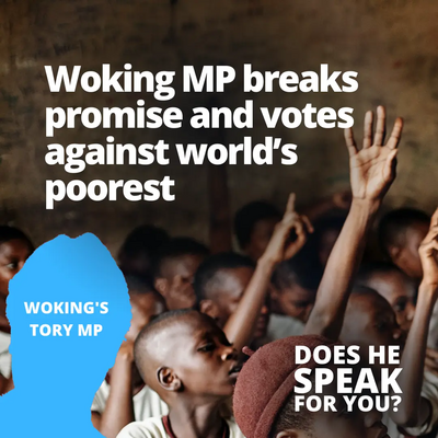 Locla MP breaks promise and votes against worlds poorest