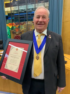 Retired councillor Ian Eastwood 28 years of service