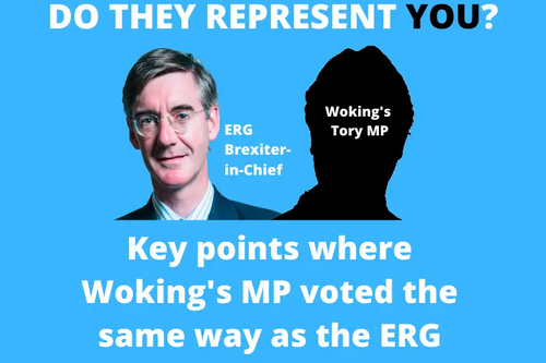 J Rees-Mogg compared to Woking MP