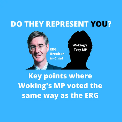 J Rees-Mogg compared to Woking MP