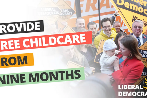 Free Childcare for 9 months. Part Four of our ‘Plan for the Future’