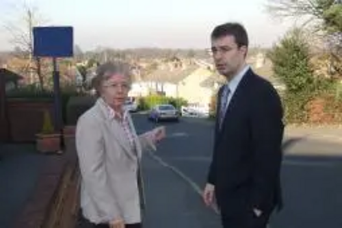 County Cllr Diana Smith and Cllr Olly Wells are concerned about speeding traffic in Knaphill