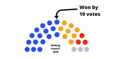 Woking Borough Vote share 2018