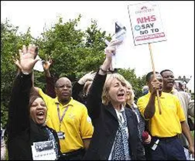 NHS workers protest to save our hospitals