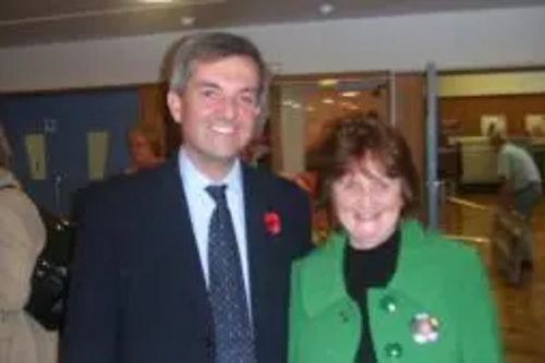 Rosie with Chris Huhne