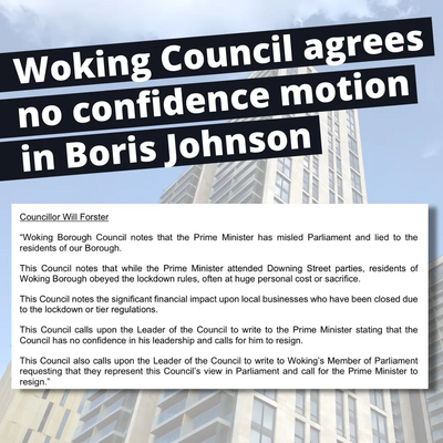 Woking Council No Confidence Boris