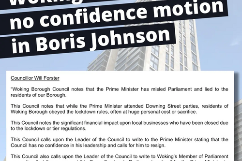 Woking Council No Confidence Boris