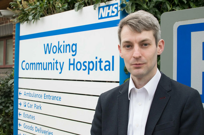 Will Forster supporting NHS hospital in Woking