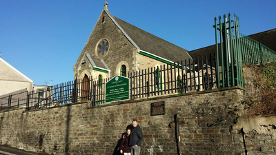 Chris and Josie Took outside St Roberts Catholic Church