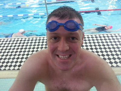 Chris Took at Swimathon 2015 - Woking